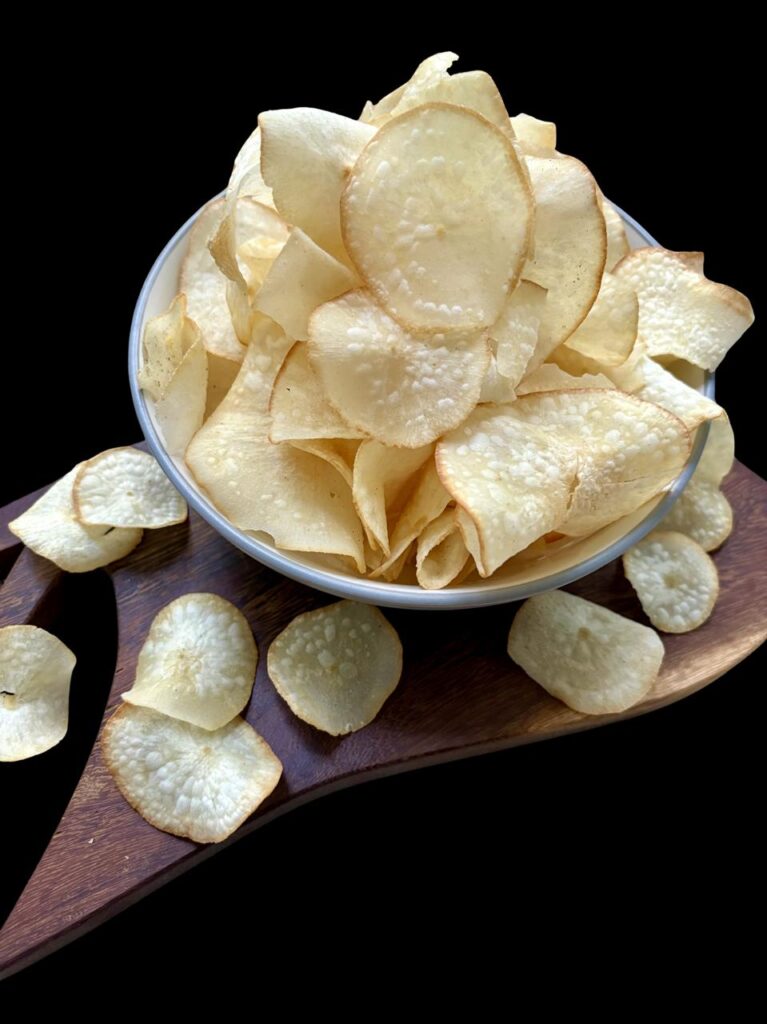 Cassava Chips Exporter Indonesia - crispy Indonesian cassava chips in bulk export packaging