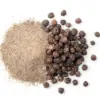 High-quality whole black peppercorns and ground powder, the raw material for premium Piper nigrum (black pepper) extract from a leading Indonesian B2B supplier and exporter.